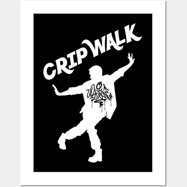 Funny Hiphop Guy Doing Crip Walk Dance All The Time Wall Art by Mochabonk